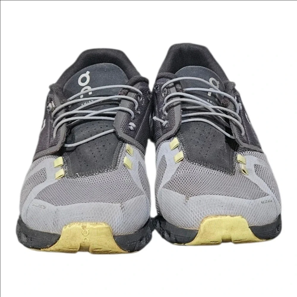 On Running Cloud 5 Shoes Mens 10 Grey Black Yellow Swiss Engineering 59.98166